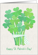 Happy St. Patrick’s Day Felt Look Shamrocks card