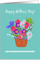 Happy Mother’s Day Pot of Flowers Butterflies card