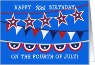 You Customize Age Happy Birthday on Fourth of July card