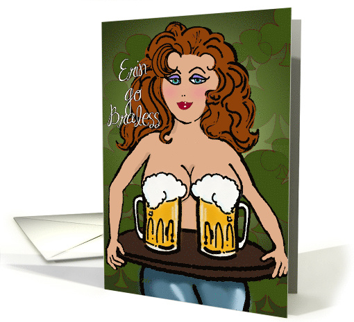 Erin Go Braless St. Patrick's Day Beer Mugs Adult card (321143)