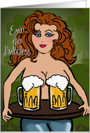 Erin Go Braless, St. Patrick’s Day Beer Drinking, Adult Humor, Sexy card