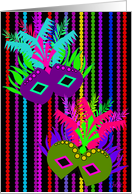 Mardi Gras Masks - Blank Cards