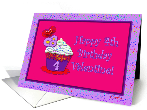 Happy 4th Birthday Valentine! card (336877)