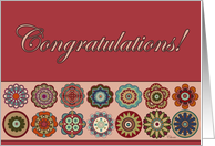 Congratulations! (Brick Red) card