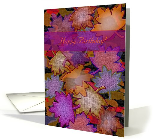Happy Birthday! Autumn Shades of Purple card (499900)