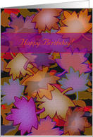 Happy Birthday! Autumn Shades of Purple card