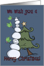Merry Christmas! Snowmen Stack card