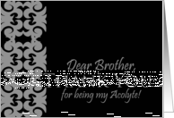 Wedding Thank You Acolyte Brother card