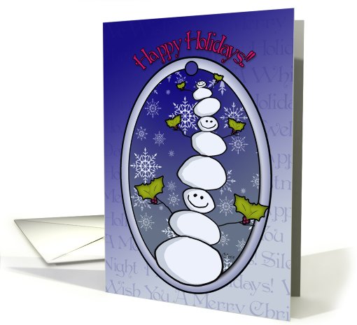 Snowmen Stack Ornament card (537128)