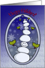 Snowmen Stack Ornament Card