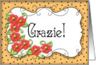 Grazie! Thank You! Italian card