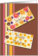 Happy Birthday Isabelle card