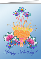 Happy Birthday Fairyland Flowers card
