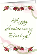 Happy Anniversary Darling! Red Roses card