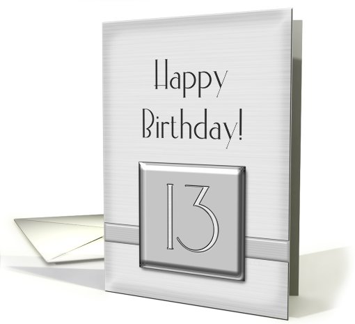 Happy Birthday 13 Year Old card (606559)