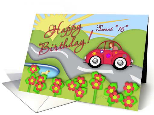 Happy Birthday Sweet 16 card (606565)