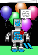 Happy Birthday Robot 11 Years card