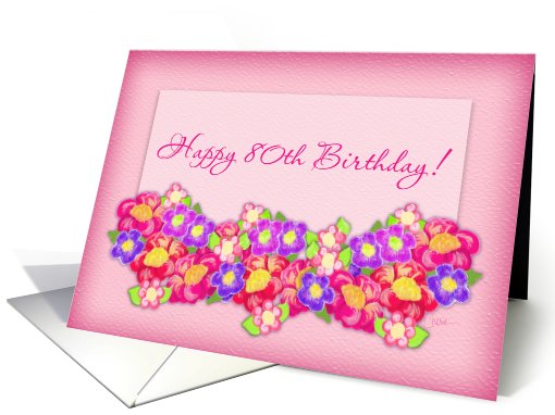 Happy 80th Birthday card (615115)