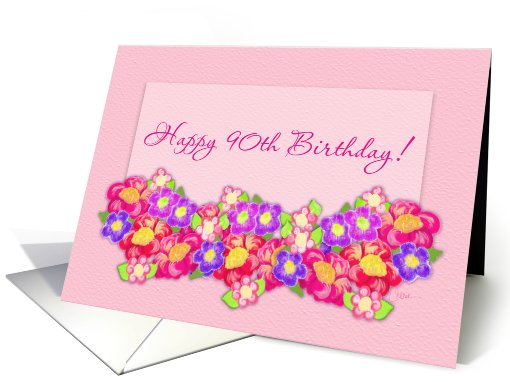 Happy 90th Birthday card (615121)
