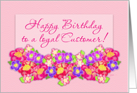 Happy Birthday Customer card