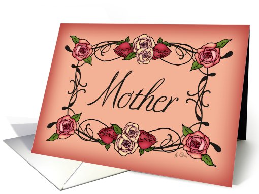 Mother Roses -  Blank Note card (616528)