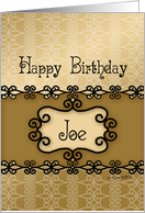 Happy Birthday Joe card