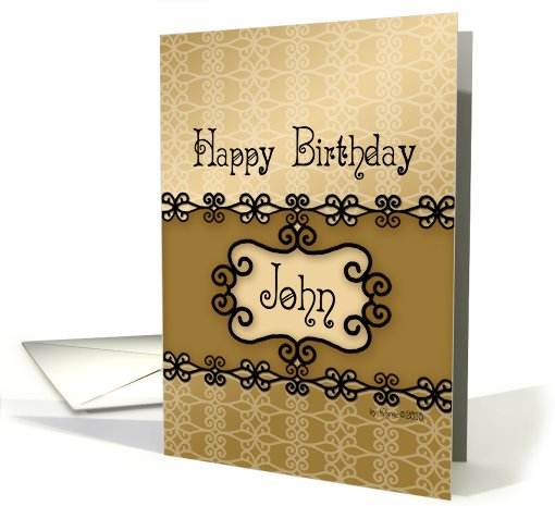 Happy Birthday John card (723746)