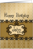 Happy Birthday John card