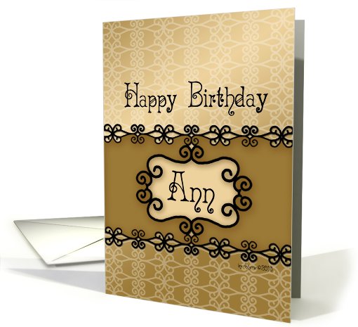 Happy Birthday Ann, Name Specific Birthday card (724771)
