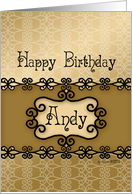 Happy Birthday Andy, Name Specific Birthday card