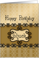 Happy Birthday Chuck, Name Specific Birthday card