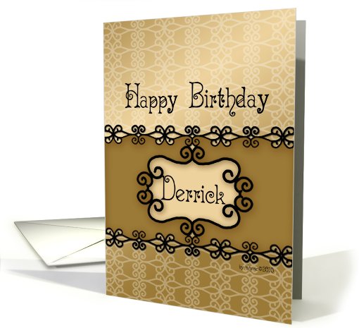 Happy Birthday Derrick, Name Specific Birthday card (724793)