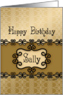Happy Birthday Sally, Name Specific Birthday card