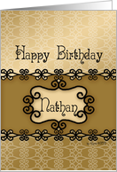 Happy Birthday Nathan, Name Specific Birthday card