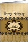 Happy Birthday Nate, Name Specific Birthday card