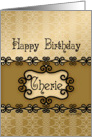 Happy Birthday Cherie, Name Specific Birthday card