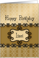 Happy Birthday Lori, Name Specific Birthday card