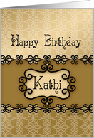 Happy Birthday Kathi, Name Specific Birthday card