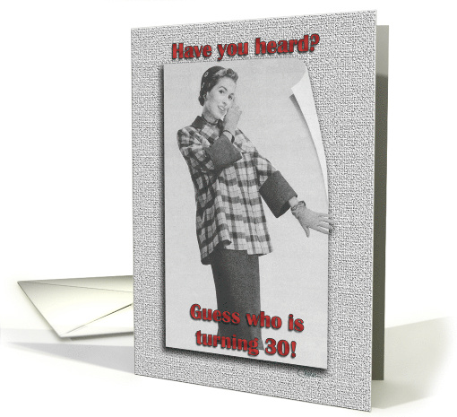 30 Years Old Vintage Style Clothing Birthday card (724984)