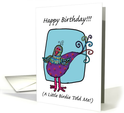 Happy Birthday!!! Wild and Whimsical Bird card (754923)