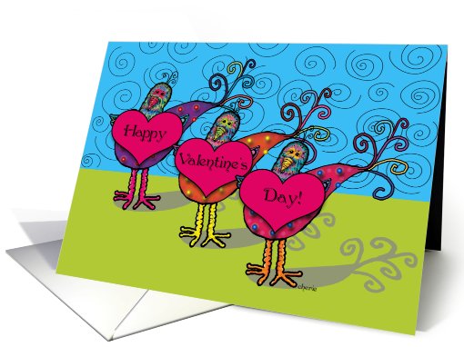 Funny Birds Happy Valentine's Day card (755687)