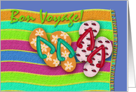 Bon Voyage! Flip Flops, Beach Towel card