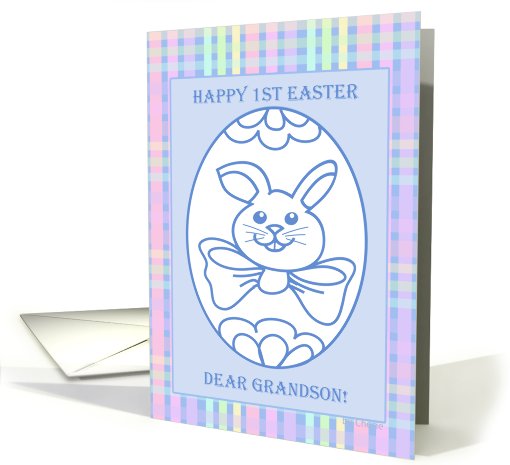 Happy 1st Easter Grandson, Color Me Keepsake card (784256)