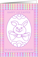 Happy 1st Easter Granddaughter Color Me Keepsake Card