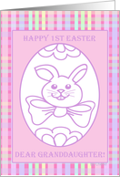 Happy 1st Easter Granddaughter, Color Me Keepsake Card