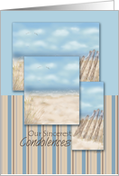 Our Sincerest Condolences, Beach Scene card