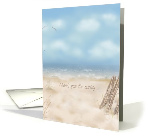 Thank You For Caring, Beach Scene card (784573)