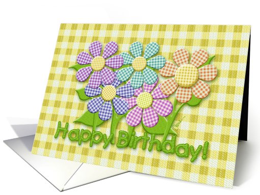 Happy Birthday! Gingham Checks, For Everyone card (791867)