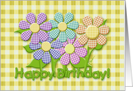 Happy Birthday! Gingham Checks, For Everyone card
