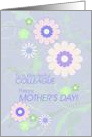 Happy Mother’s Day To My Colleague, Work Wife, Blue Floral Swirls card
